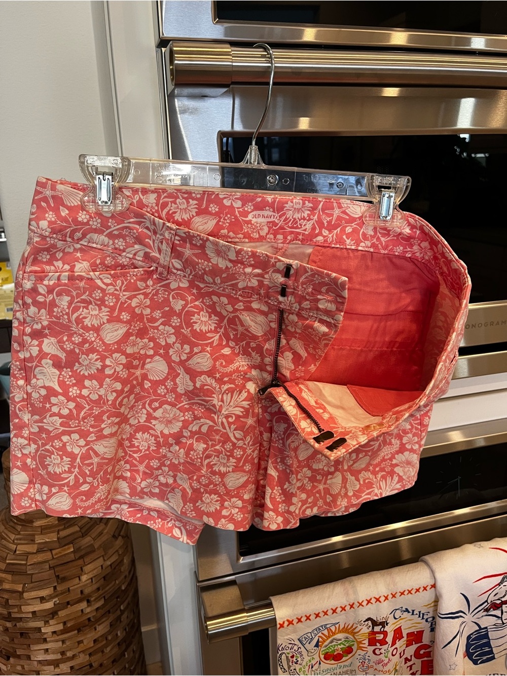 Old Navy Coral-Pink Seaside Floral Shorts